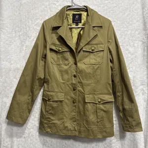 Rachel Zoe Safari Field Jacket S Tan Olive Military Utility Utilitycore Jacket thumbnail 5