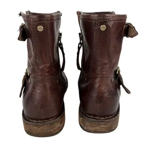 UGG Fabrizia Buckle Biker Boots Ankle Boots 7.5 Dark Brown 1001661 thumbnail 6
