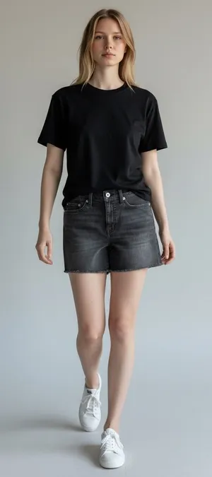 Levis Womens Shorts Black Size 30 Mid Length Zip Fly Stretch Fabric 29 Inseam thumbnail 1