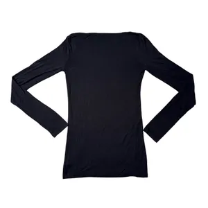Modern Citizen Scoop Neck‎ Top Women Medium Black Excellent Long Sleeve MC21T212 thumbnail 4