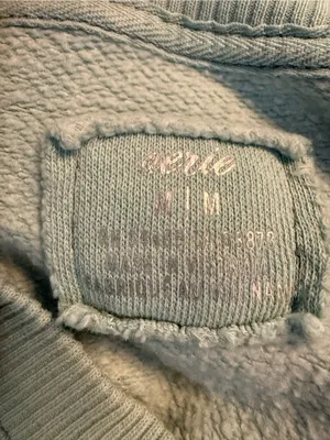 Aerie Womens Sweatshirt Light Blue Pullover Heart Graphic Back Size Medium thumbnail 9