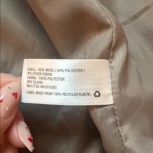 NWOT Merona® Women's Shawl Collar Coat Brown/taupe Pea Coat sz small thumbnail 5