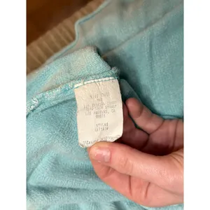 Michael Leu Vtg Women XL Light Blue Button Down Waffle Knit Art To Wear USA Made thumbnail 5