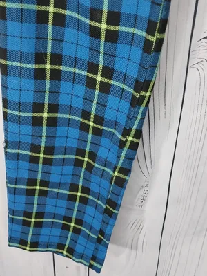Hot Topic Blue & Green Plaid Punk 90's Alternative Suspender Pants thumbnail 4