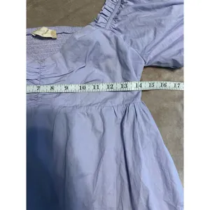 Altar'd State Mini Dress Size Medium Lavender Puff Sleeves Smocked Lined Girly thumbnail 5