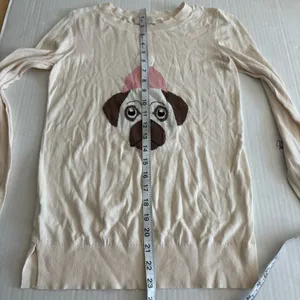 Loft pug 100% cotton crewneck sweater size xs thumbnail 11
