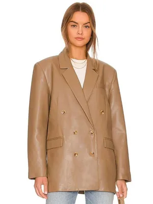 Pistola Roman Oversized Blazer in Taupe thumbnail 2