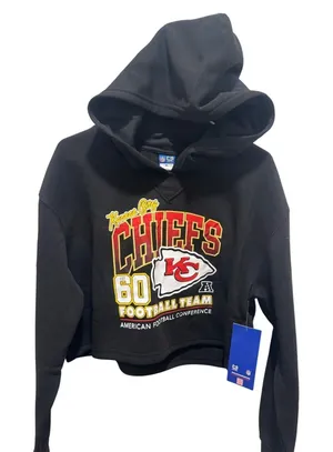 Kansas City Chiefs Cropped Hoodie NWT NFL Women's XL thumbnail 1