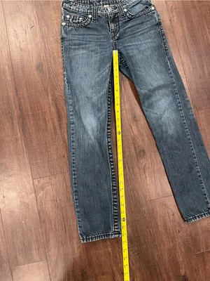 True Religion Women's Jeans Size 12 Dark Wash Slim Leg Big T thumbnail 4