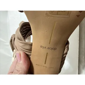 Dolce Vita Sandals Womens 7 Shoes Beige 4” Block Heels Slip On New Rubber Sole thumbnail 6