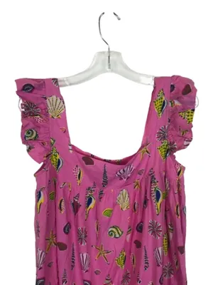 NWT Printfresh Size Medium 100% Organic Cotton Pink Beachcomber Shore Dress NEW thumbnail 3