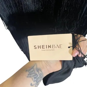 Shein BAE Womens Black Fringe Sleeveless Dress‎ US M 6 EU 38 thumbnail 3