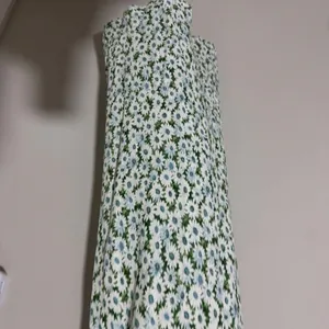 Reformation Beauden Sleeveless V Neck Crepe Midi Dress White Green Floral M thumbnail 5