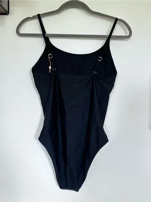 NWT Quince Black Italian Cami One-Piece Swimsuit‎ Size Medium thumbnail 4