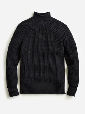 J. Crew Relaxed Rollneck Sweater in Black Size Small NWT thumbnail 1