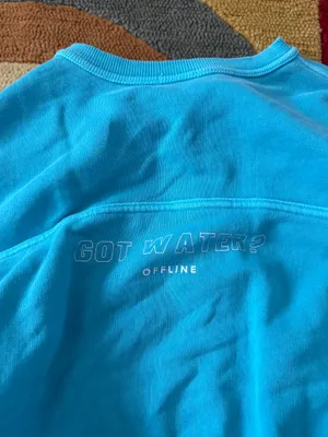 Offline by Aerie Throwback Snap Fleece Crewneck Sweatshirt Blue Cropped Size XXS thumbnail 5