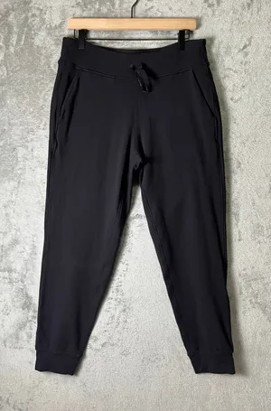 Lululemon Black High‎ Rise Drawstring Tapered Jogger Pants Women's Size 10 thumbnail 1