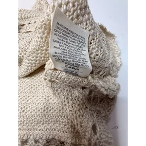 No Boundaries Sweater‎ Tank Top Cropped Women Size XL Cream Boho Indie Peasant thumbnail 6
