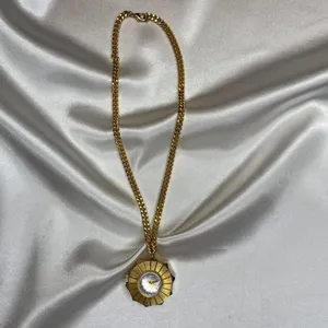Gold Tone Criterion Pendant Watch Necklace‎ thumbnail 2