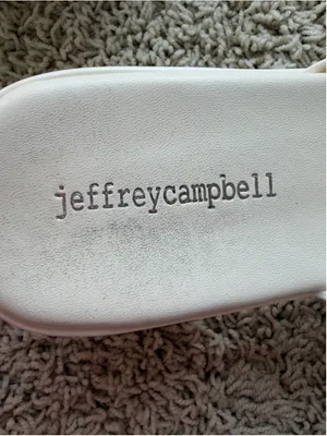 Jeffrey Campbell Bubblegum Platform Sandals Size 9 White Mod Y2K 1960s Retro thumbnail 6