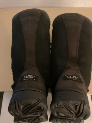 UGG women black suede Ul Tall Black Suede & Leather knee high Boots US 7 thumbnail 7