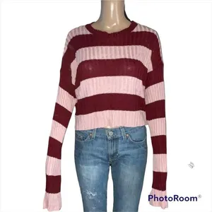 Rue 21 striped cropped sweater thumbnail 2