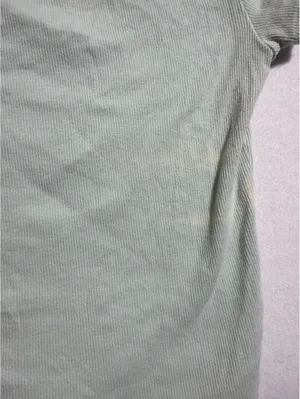 Hollister Light Green Ribbed Button-Up Crop Top XS thumbnail 6