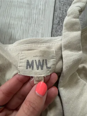 Madewell MWL Sweatshirt Earthy Cottage 100% Cotton Light Support Bralette large thumbnail 9