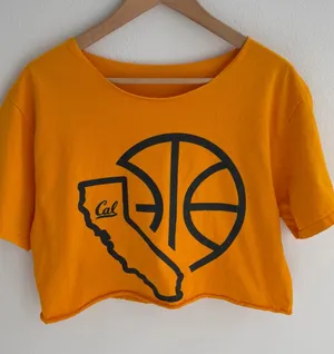 Cal Golden Bears off the shoulder cropped tee thumbnail 1