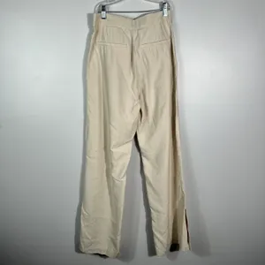 H&M Light Beige Tan High Waisted Straight Leg Slack Trouser Pants Size 4 Office thumbnail 5