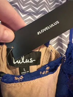 NWT Lulus | One Wish Royal Blue Lace Midi Dress, Large thumbnail 8