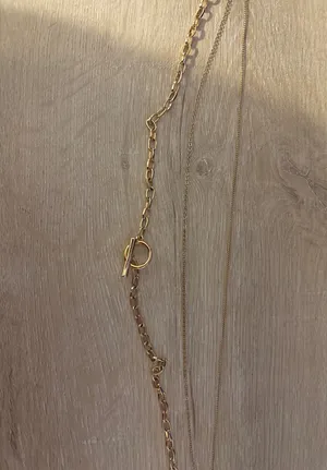 3 layer gold necklace thumbnail 2