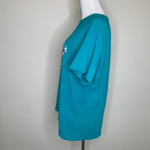 Delta Pro Weight Vintage Teal USA Sunflower Home Graphic Tee T Shirt Sz Large thumbnail 3