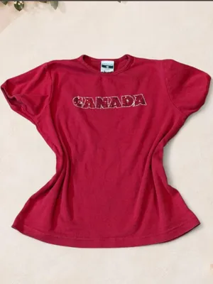 Vintage Cityscape Canada Rhinestone Baby Tee Size S thumbnail 6