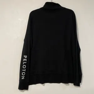 Peloton Black Funnel Neck Sweatshirt Pullover Logo Hoodie Size L thumbnail 3