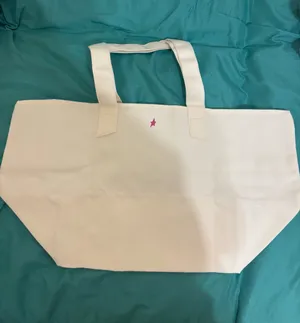 Mugler Ivory Tote with Pink Logo NEW thumbnail 5