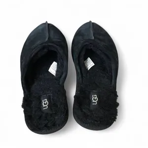 UGG Women’s Black Suede Open-Back Slippers Size 9 thumbnail 7