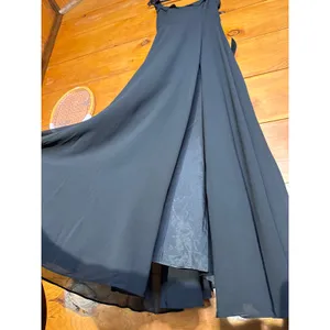 NWT Lulus Dreamy Admiration Black Ruffled Maxi Dress Gala Banquet Ball Size S thumbnail 5