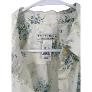 VINTAGE Crazy Horse | XL | Top Button Up Down Shirt Womens Embroidered Cottage thumbnail 3