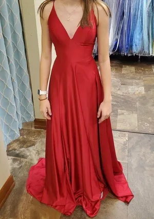 Clarisse Red Prom Dress thumbnail 1