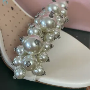 Kate Spade NIB Rosa Pearly Stud Ankle-strap Block Heels Ivory Parchment Size 6.5 thumbnail 5