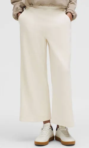 lululemon Softstreme High-Rise Wide-Leg Cropped Pant Sz L Light Ivory thumbnail 1