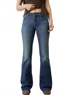 Pacsun Jade Low Rise Bootcut Jeans Stretch Dark Blue NWT Eliska Size 26 Short thumbnail 4