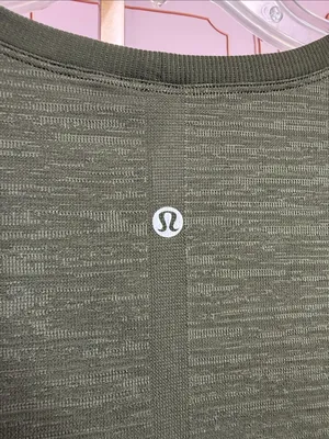 Lululemon Swiftly Relaxed Long Sleeve Dark Olive / Fatigue Green. Size 4 thumbnail 5