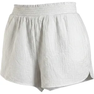 Aerie Womens XL White Cotton Gauze Smocked Waist Beach Summer Shorts Relaxed Fit thumbnail 1