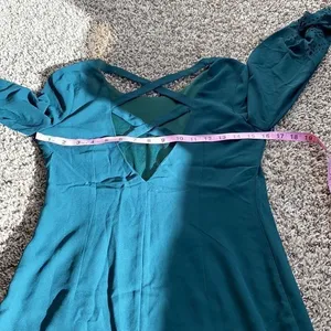 5/$30 🎈 YA Los Angeles small green long‎ sleeved dress thumbnail 7