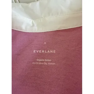 Everlane Organic Cotton Retro Polo Shirt Pink White Small Preppy Summer Fun thumbnail 4