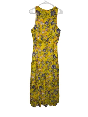 🌼 Maeve Floral Sleeveless Tiered Maxi Dress Yellow Size 12 🌼 thumbnail 5