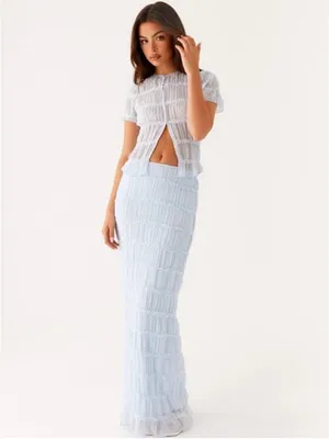 Peppermayo Daydreaming Low Rise Maxi Skirt - blue size 4 thumbnail 2