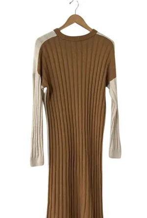 MADEWELL Wool Long Sleeve Two Tone Midi Sweater Dress thumbnail 5